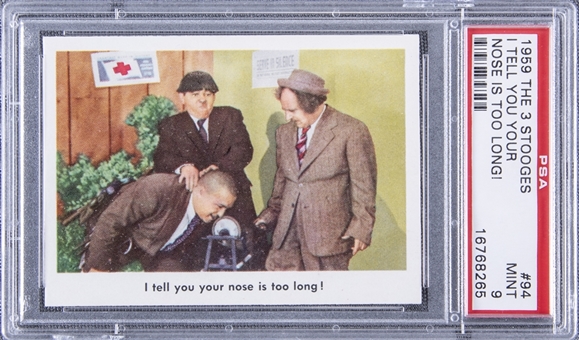 1959 Fleer "Three Stooges" #94 "I Tell You Your… " – PSA MINT 9